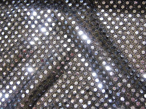 Wholesale Faux Sequin Knit Fabric - 1131 Silver-Black25 yards