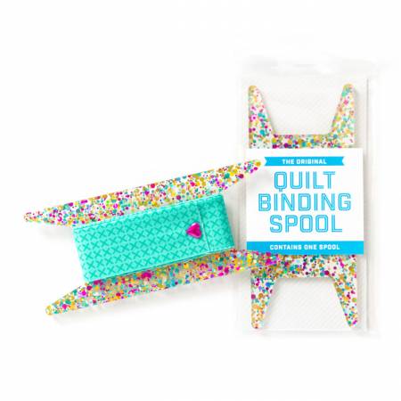 Binding Spool, Teal Aqua and Gold Glitter
