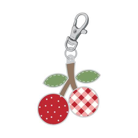 Calico Enamel Charms Cherries • Lori Holt