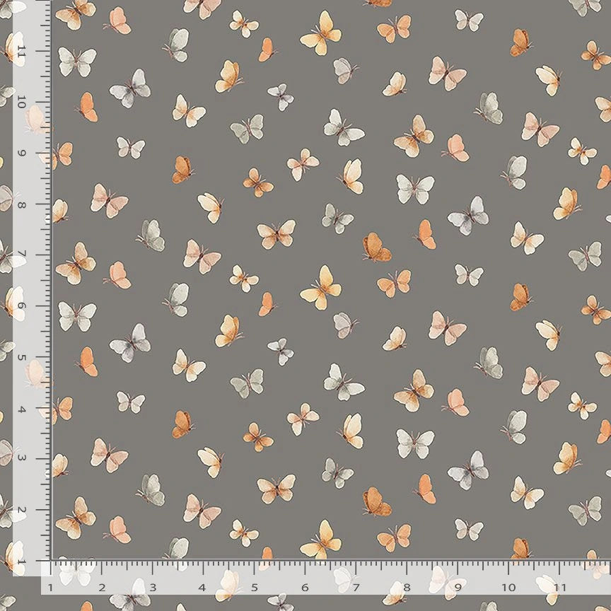 Count On Me Pewter Flutter Fabric Yardage