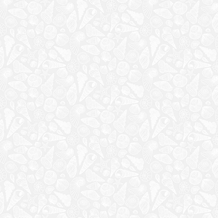 Monochrome Shell Yeah white fabric