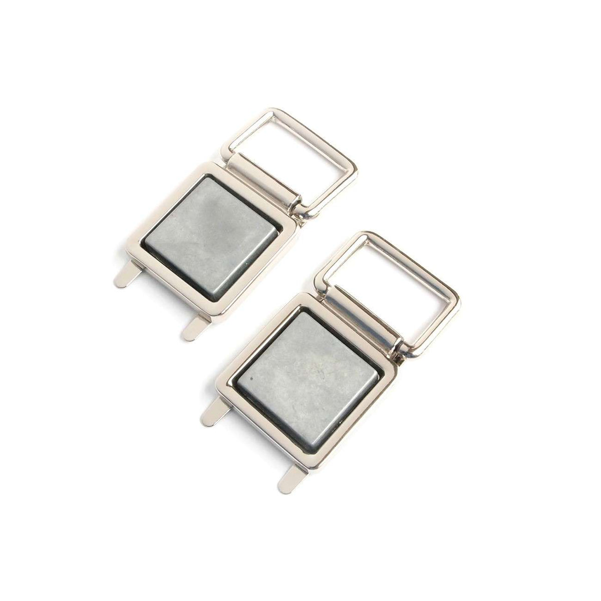 Fabric Covered Strap Connectors Nickel 4ct