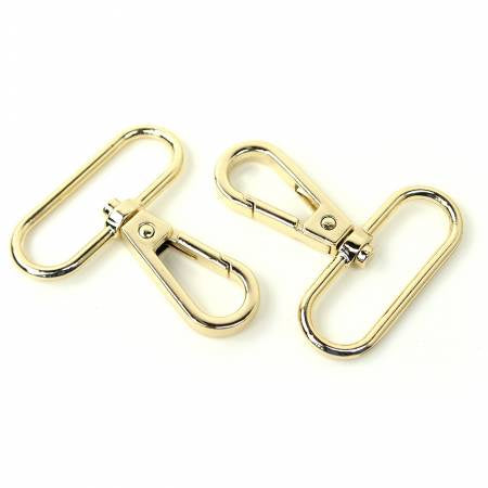 Two Swivel Hooks 1 1/2" Gold - Sallie Tomato