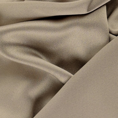 Satin Back Crepe - Swiss Coffee