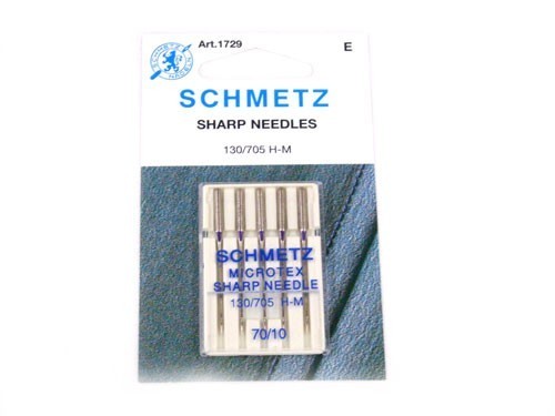 Schmetz Microtex Needles #1729 -Size 70/10