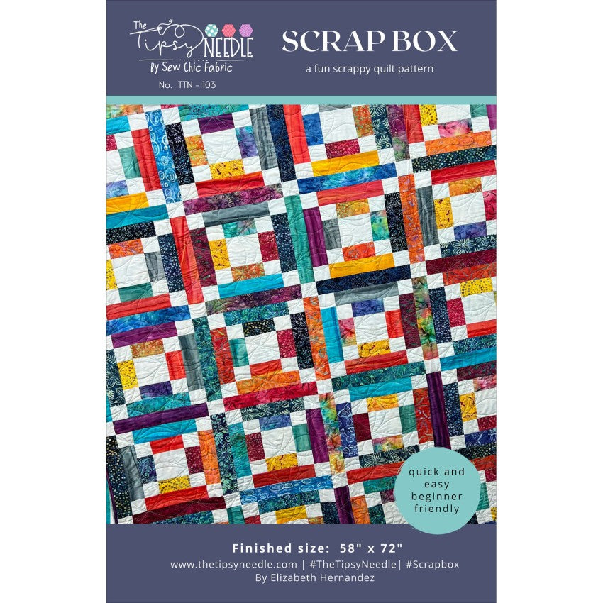 Scrap Box Quilt Pattern Elizabeth Hernandez The Tipsy Needle TIPTTN-103