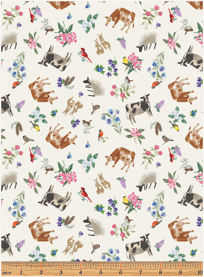 All New England Shop Hop 2024 - Spring-Cream by Benartex