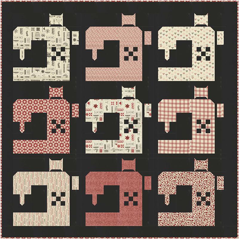 Sewing Spree Fat Quarter Friendly Quilt Pattern 52"x52" Wendy Sheppard WS-54