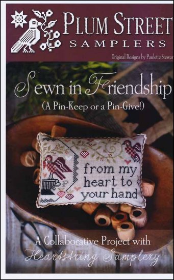 Sewn In Friendship (A Pin-Keep or a Pin-Give!) Cross Stitch Pattern by Plum Street Samplers