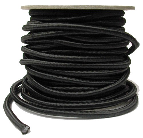 Wholesale Shock Cord Elastic 1007 - Black 1/4" 20yds