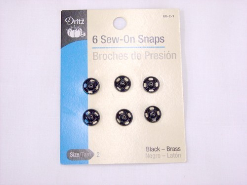 Dritz Sew-On Snaps- Black 2