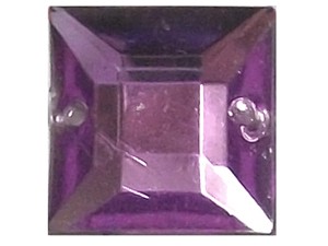 Wholesale Acrylic Jewels - Light Amethyst Sew-In Gemstone - Square, 12mm - 1 gross, 144 jewels