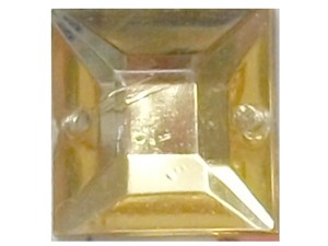 Wholesale Acrylic Jewels - Light Topaz Sew-In Gemstone - Square, 12mm - 1 gross, 144 jewels