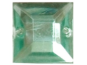 Wholesale Acrylic Jewels - Light Emerald Sew-In Gemstone - Square, 12mm - 1 gross, 144 jewels
