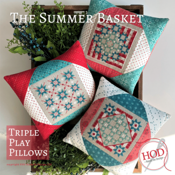 The Summer Basket: Triple Play Pillows Series Cross Stitch Pattern by Hands On Design