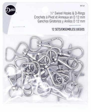 Swivel Hooks & D Rings 1/2" Nickel Dritz DRITZ-BLK149