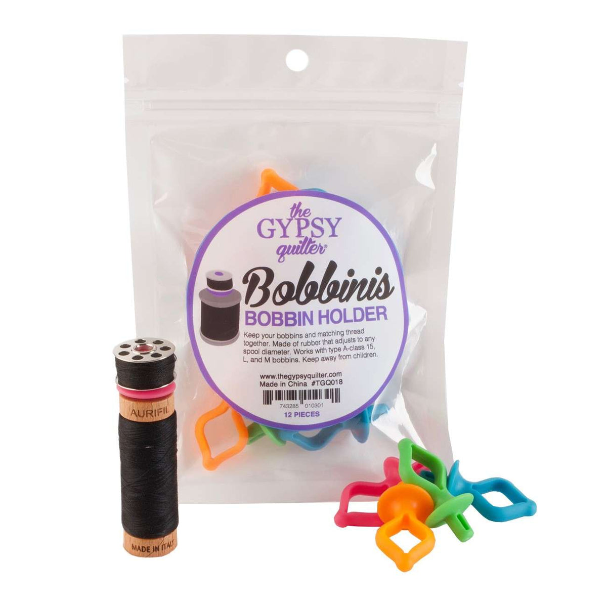 Gypsy Quilter Bobbini Bobbin Holders 12pc Bag