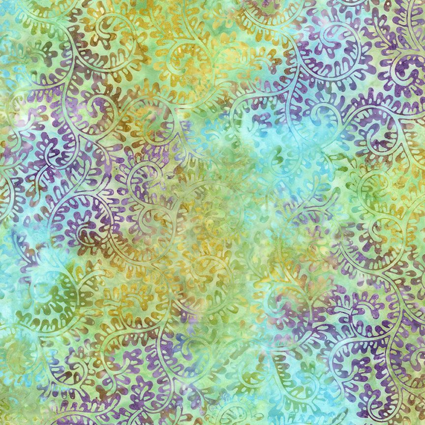Tonga Paradise Batkis: SWIRLING PAISLEY by Timeless Treasures (1/2 yd.)