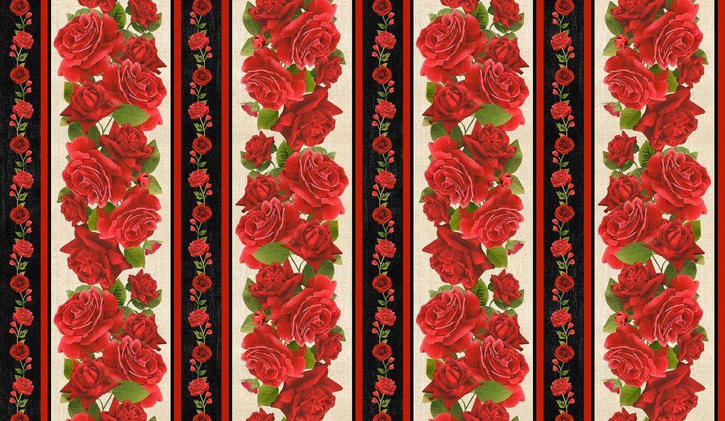 TT Vintage Rose - CD2203-MULTI - Cotton Fabric
