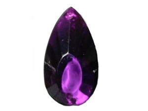 Wholesale Acrylic Jewels - Amethyst Sew-In Gemstone - Tear Drop, 13x22mm - 144 jewels