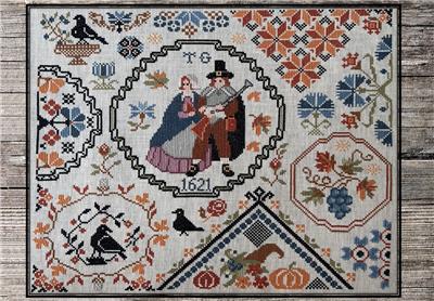 Thanksgiving Quaker Cross Stitch Pattern by Twin Peak Primitives