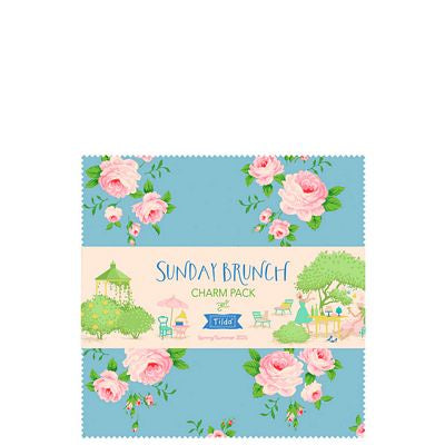 Tilda Sunday Brunch Charm Pack 5 in squares, 40pcs