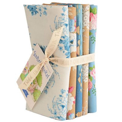 Tilda Sunday Brunch Fat Quarter Bundle 20x22 Blue