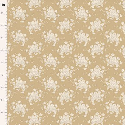 Tilda Sunday Brunch - White Flower Sand fabric