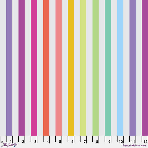 True Colors Graywork Disco Stripe Whisper Tula Pink Free Spirit Cotton Fabric FS-PWTP231.WHISPER