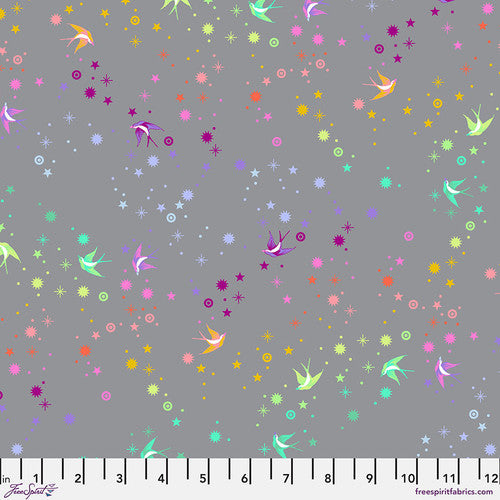 True Colors Graywork Fairy Dust Shadow Tula Pink Free Spirit Cotton Fabric FS-PWTP133.SHADOW