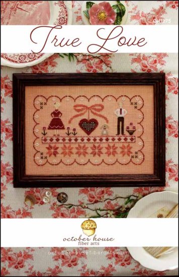 True Love Cross Stitch Pattern by October House Fiber Arts
