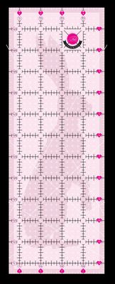 Tula Pink Hardware 4.5x12.5" Nonslip Rabbit Cutting Ruler TP4X12