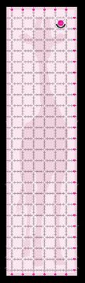 Tula Pink Hardware 6.5x24.5" Nonslip Giraffe Cutting Ruler TP6X24