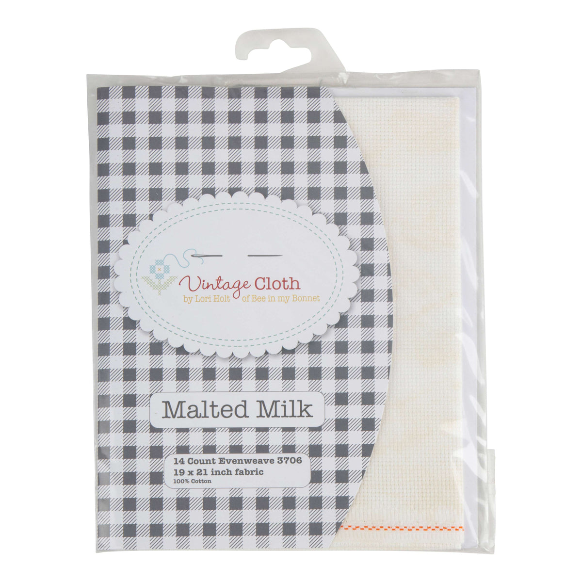 Vintage Cloth Malted Milk 14ct 18in x 21in