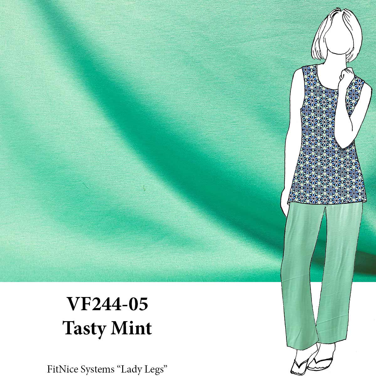VF244-05 Tasty Mint - Classic Ponte de Roma Double Knit Fabric