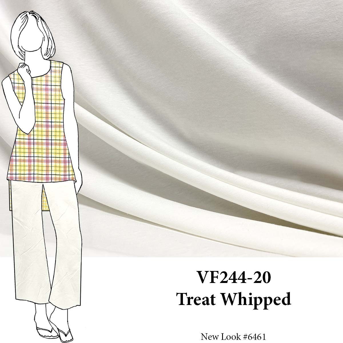 VF244-20 Treat Whipped - Ivory 10oz Combed Cotton Jersey Fabric