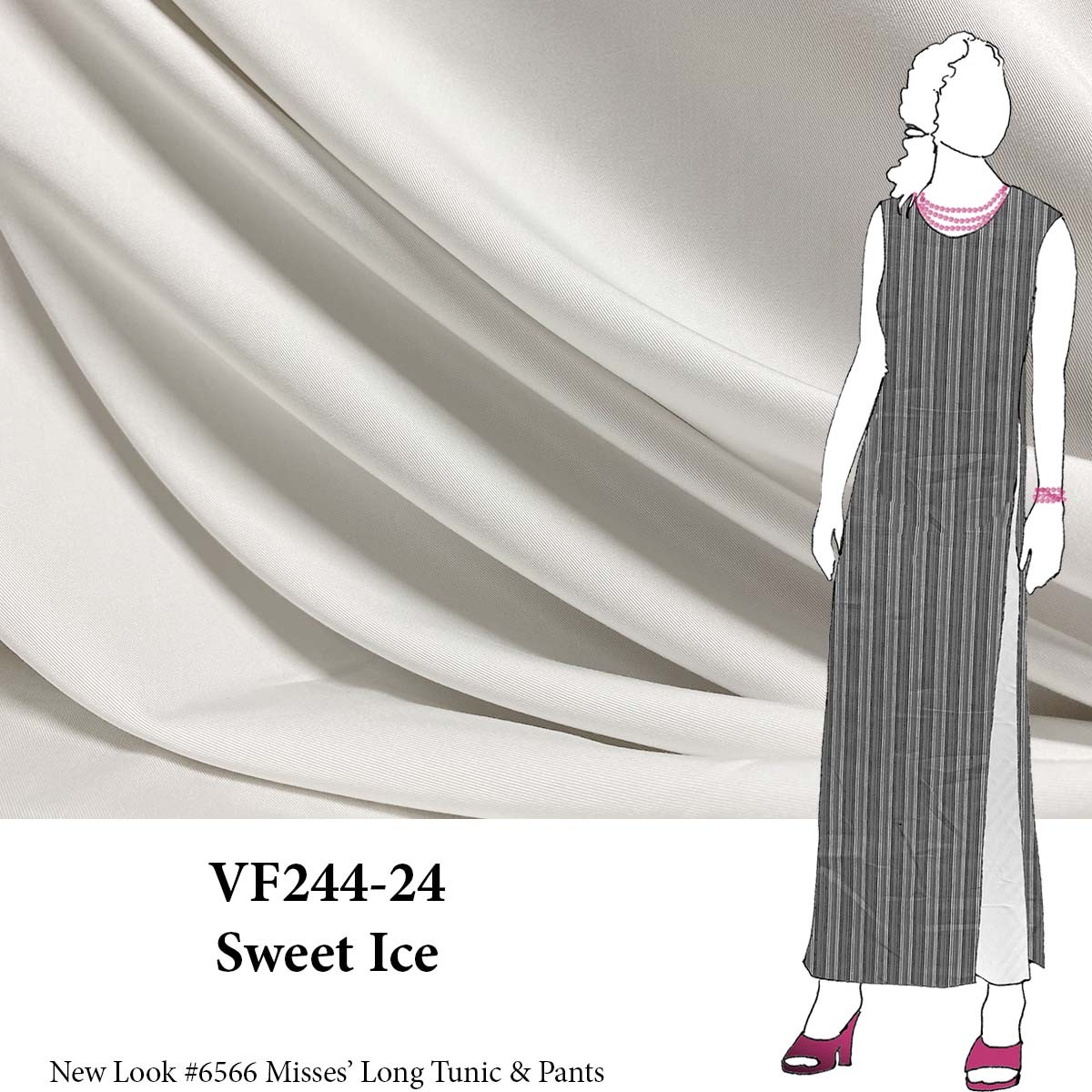 VF244-24 Sweet Ice - Lightweight Tencel Blend Shirting