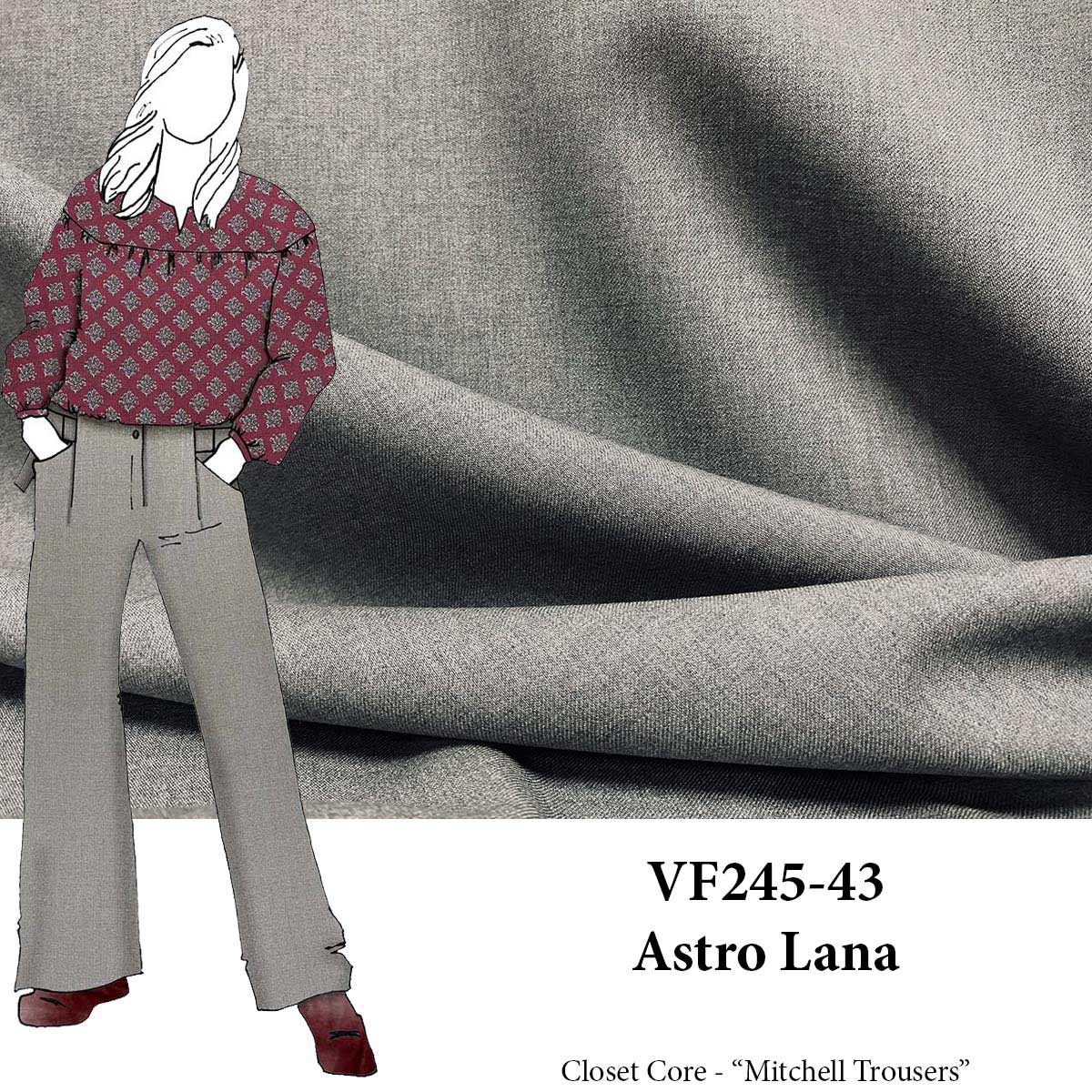VF245-43 Astro Lana - Warm Grey Italian Wool Suiting Fabric