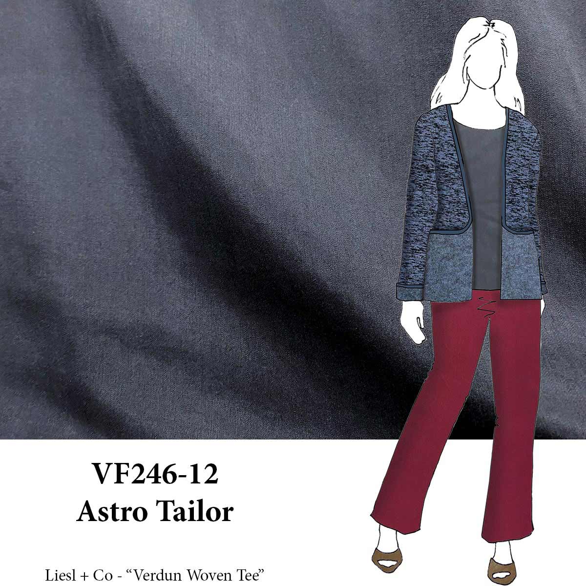 VF246-12 Astro Tailor - Dark Indigo Rayon Tencel Fabric