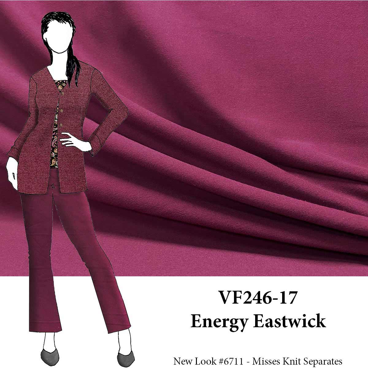 VF246-17 Energy Eastwick - 65" Wide Wine Full-bodied Cotton Jersey Fabric