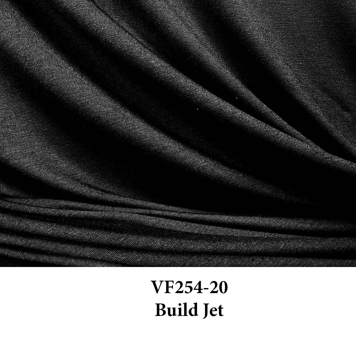 VF254-20 Build Jet - Rich Black Rayon Jersey Knit Fabric