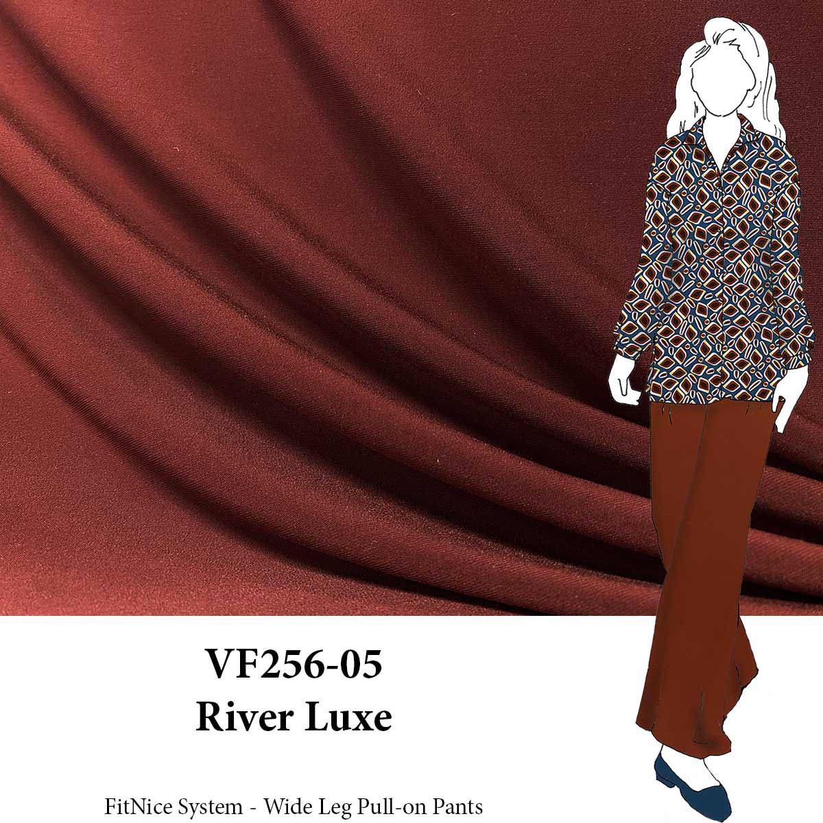 VF256-05 River Luxe - Dark Rust Premier Korean ITY Knit Fabric