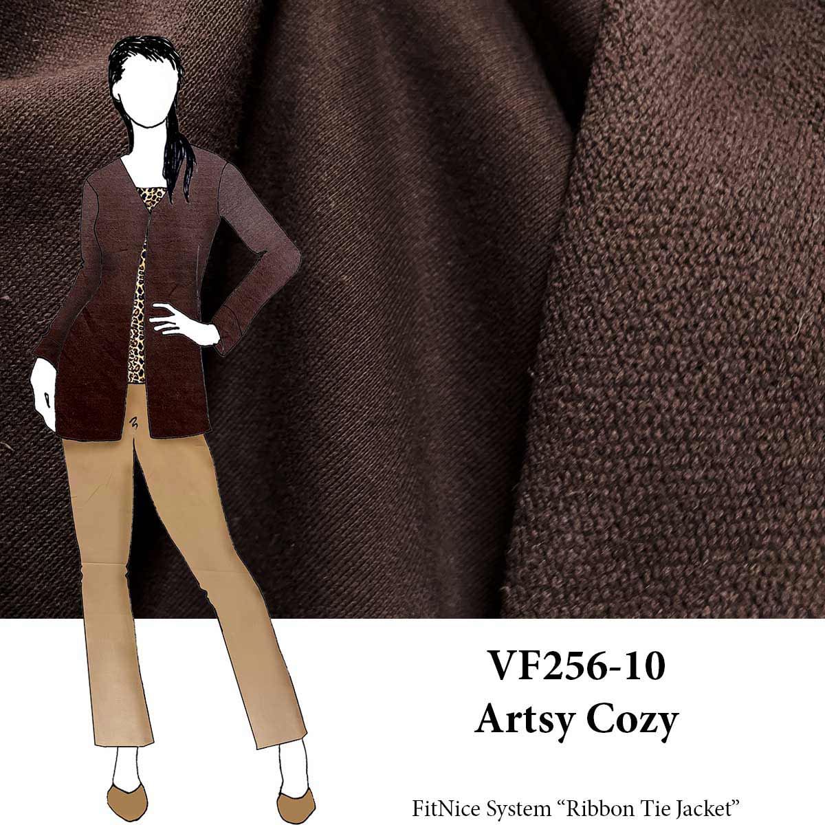 VF256-10 Artsy Cozy - Brown Sweatshirt Weight 64" Cotton French Terry Knit Fabric