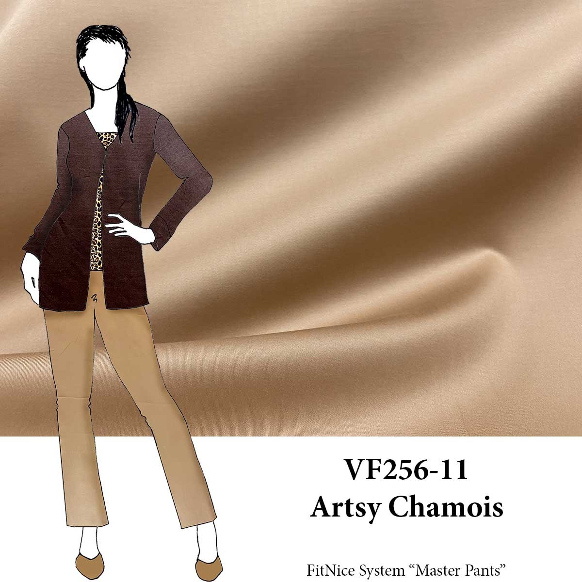 VF256-11 Artsy Chamois - Light Tan Cotton Sateen Fabric