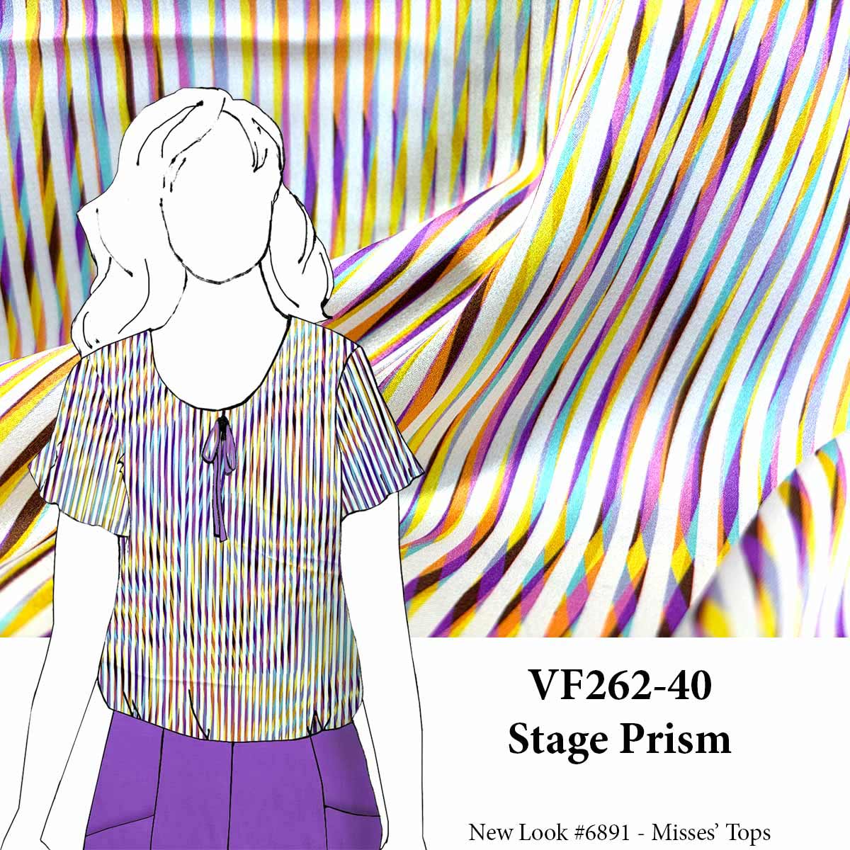 VF262-40 Stage Prism - Colorful Poly Stretch Charmeuse Fabric