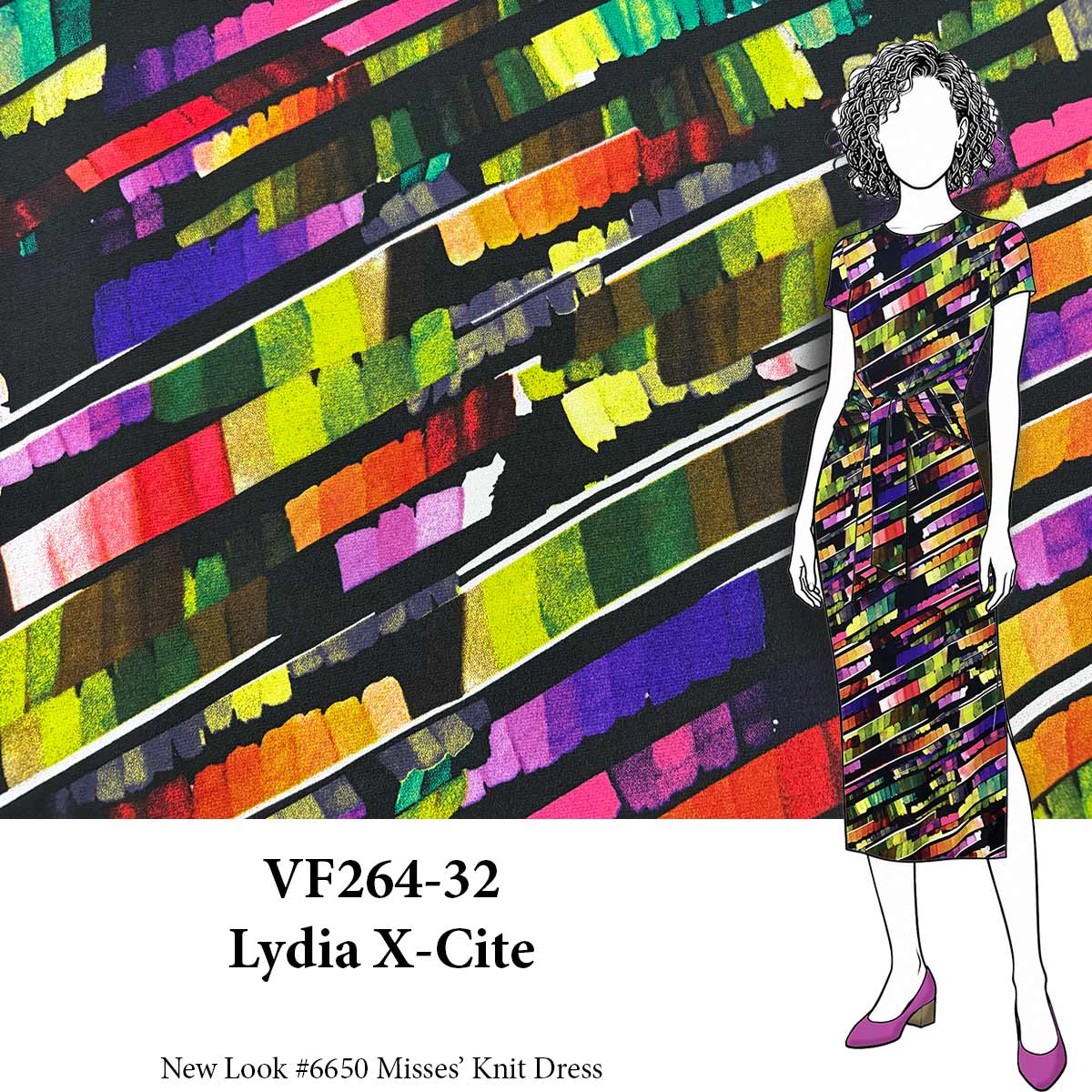 VF264-32 Lydia X-Cite - Colorful Premier ITY Knit Fabric