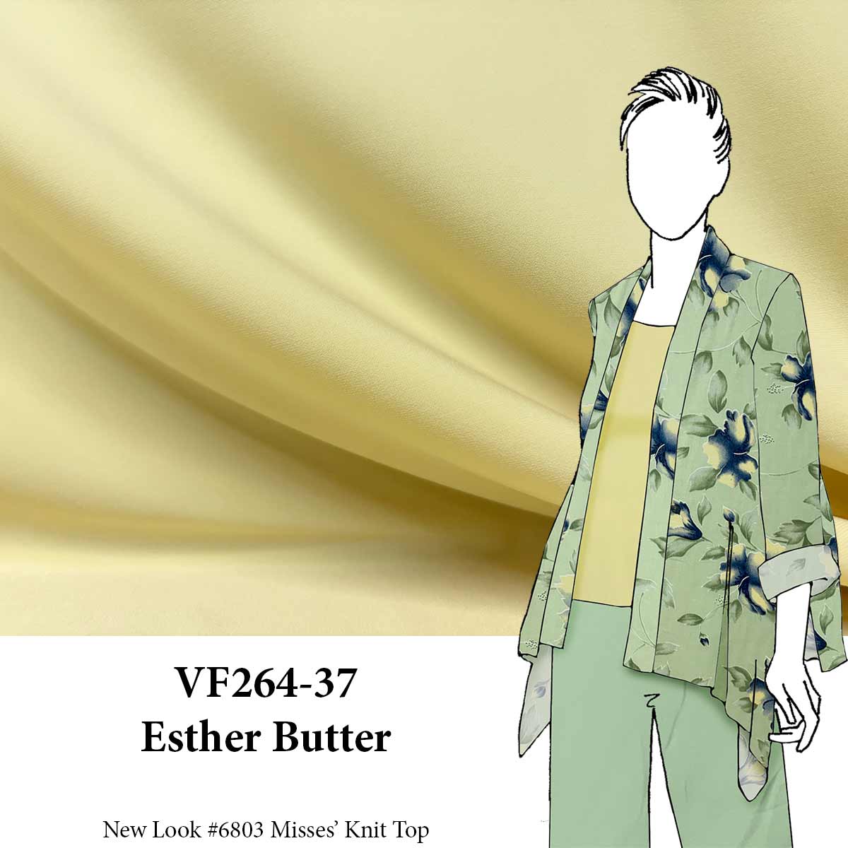VF264-37 Esther Butter - Yellow Premier ITY Knit Fabric