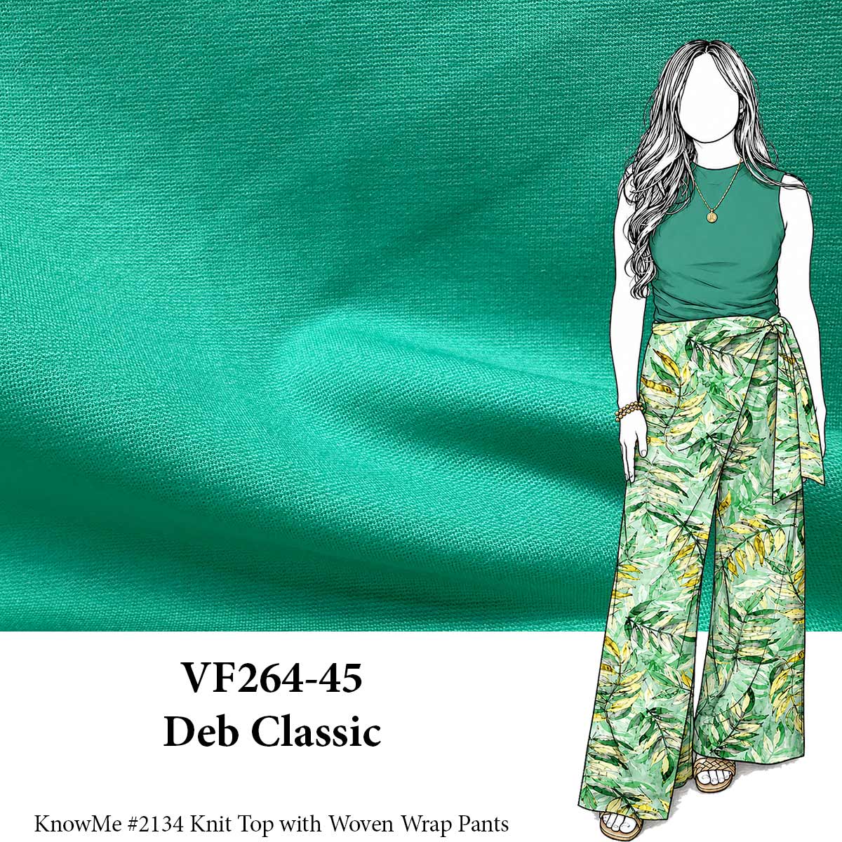 VF264-45 Deb Classic - Jade Classic Ponte de Roma Knit Fabric