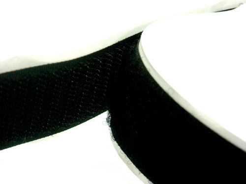 Hook & Loop - 1" Adhesive Black