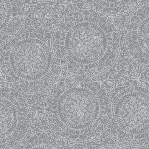 Vespa 118" Backing Tossed Mandalas Print Grainy Lilac Bee Designs Studio E Cotton Fabric SE-7637-95